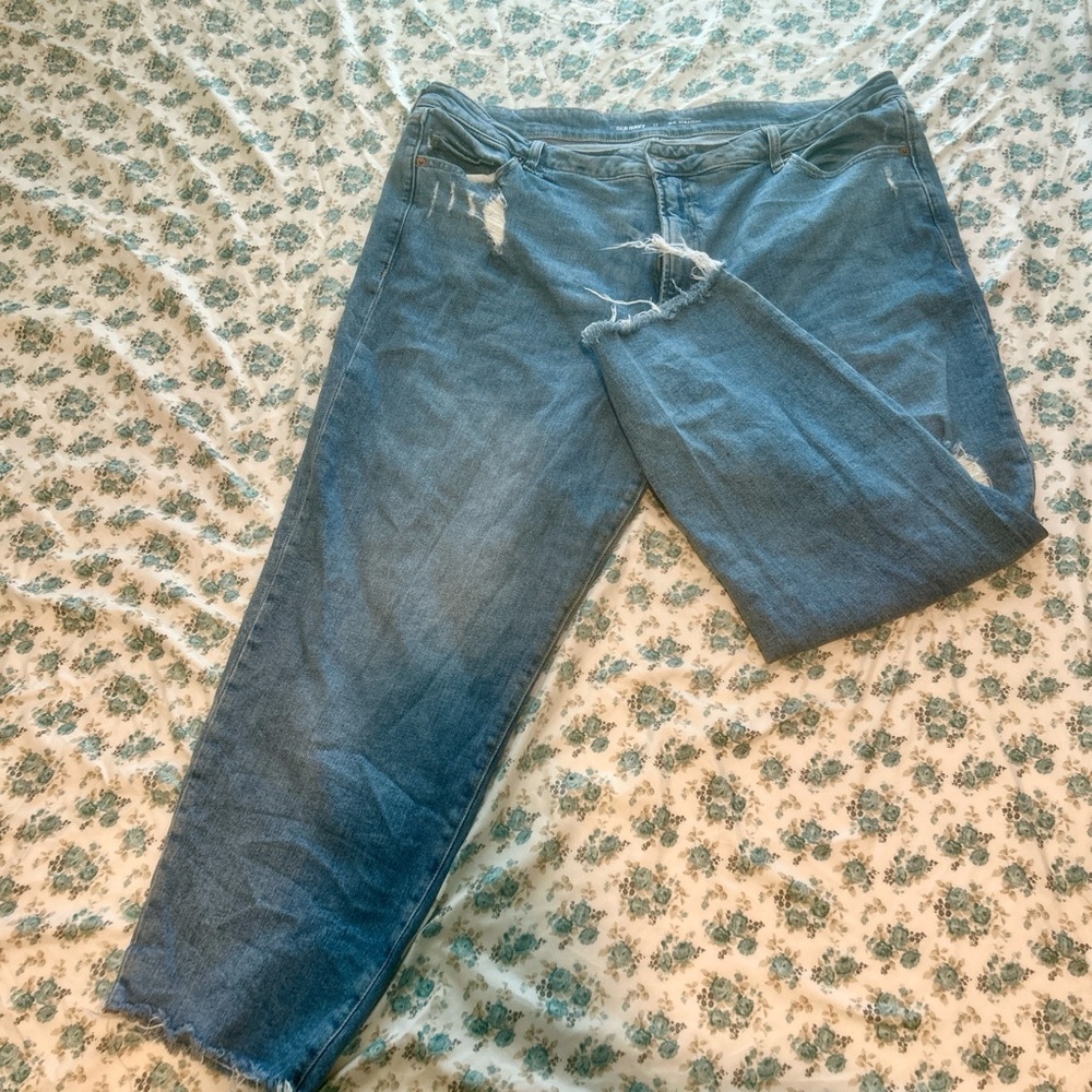 Old Navy Women's Straight Leg Jeans - Light Blue